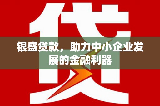 莎车银盛贷款，助力中小企业发展的金融利器