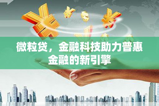 武侯微粒贷，金融科技助力普惠金融的新引擎