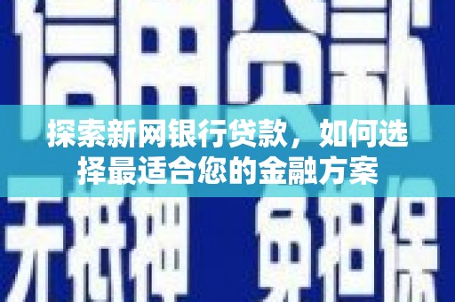 江川探索新网银行贷款，如何选择最适合您的金融方案