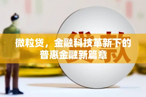晋州微粒贷，金融科技革新下的普惠金融新篇章