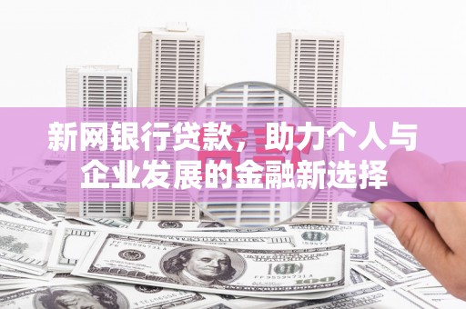 清河新网银行贷款，助力个人与企业发展的金融新选择