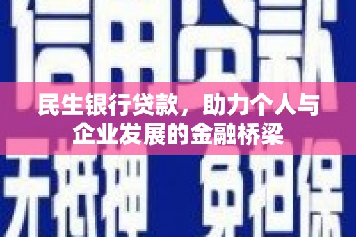 南海民生银行贷款，助力个人与企业发展的金融桥梁