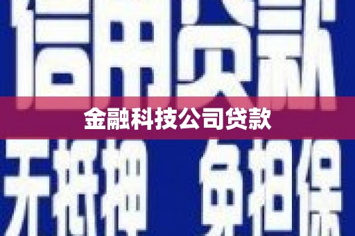 铜陵金融科技公司贷款