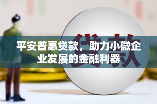 井冈山平安普惠贷款，助力小微企业发展的金融利器
